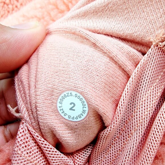 Lululemon Women's Coral Long Sleeve Textured Fleece Full Zip Jacket Size 2 - Picture 8 of 11